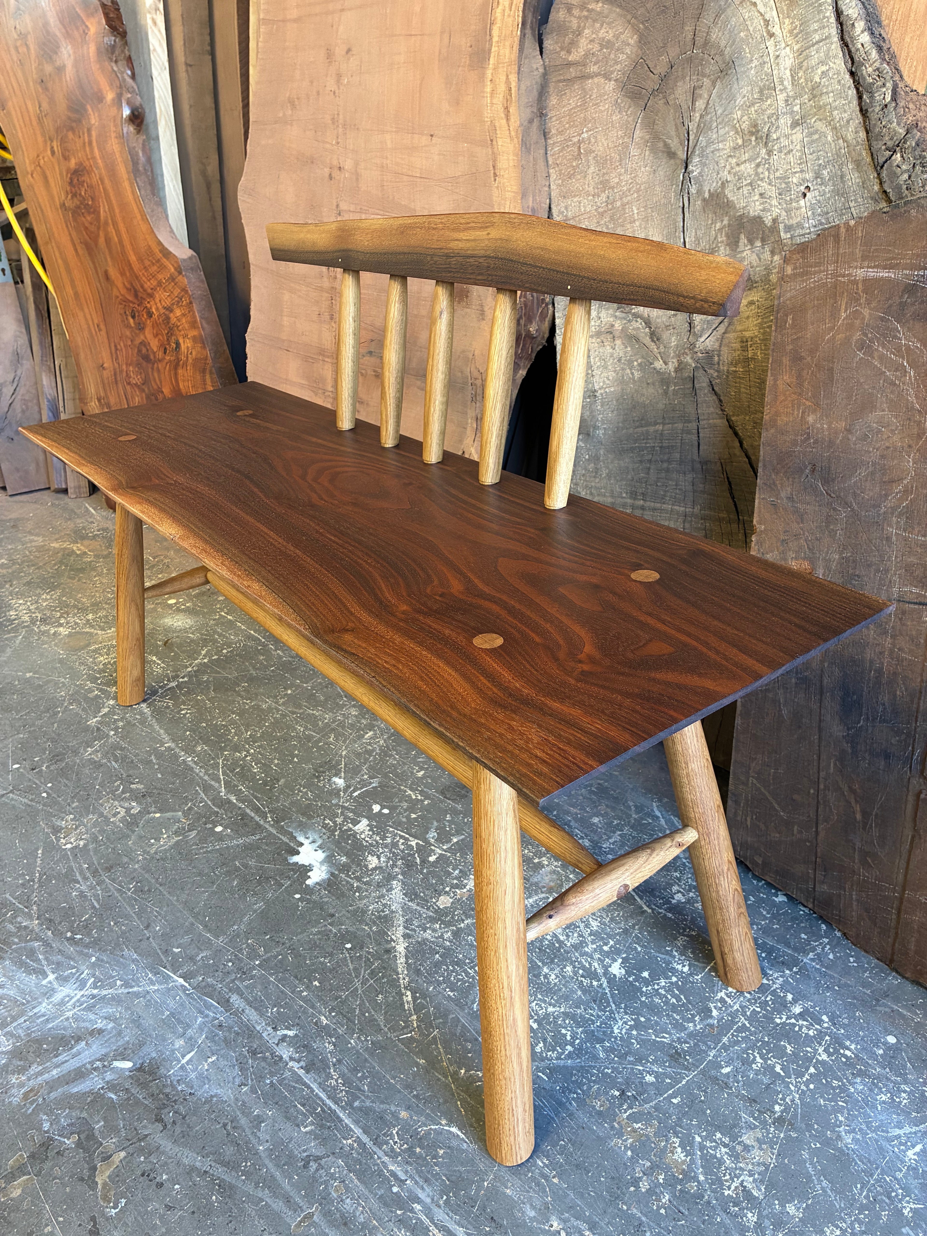 Walnut & Oak Bench