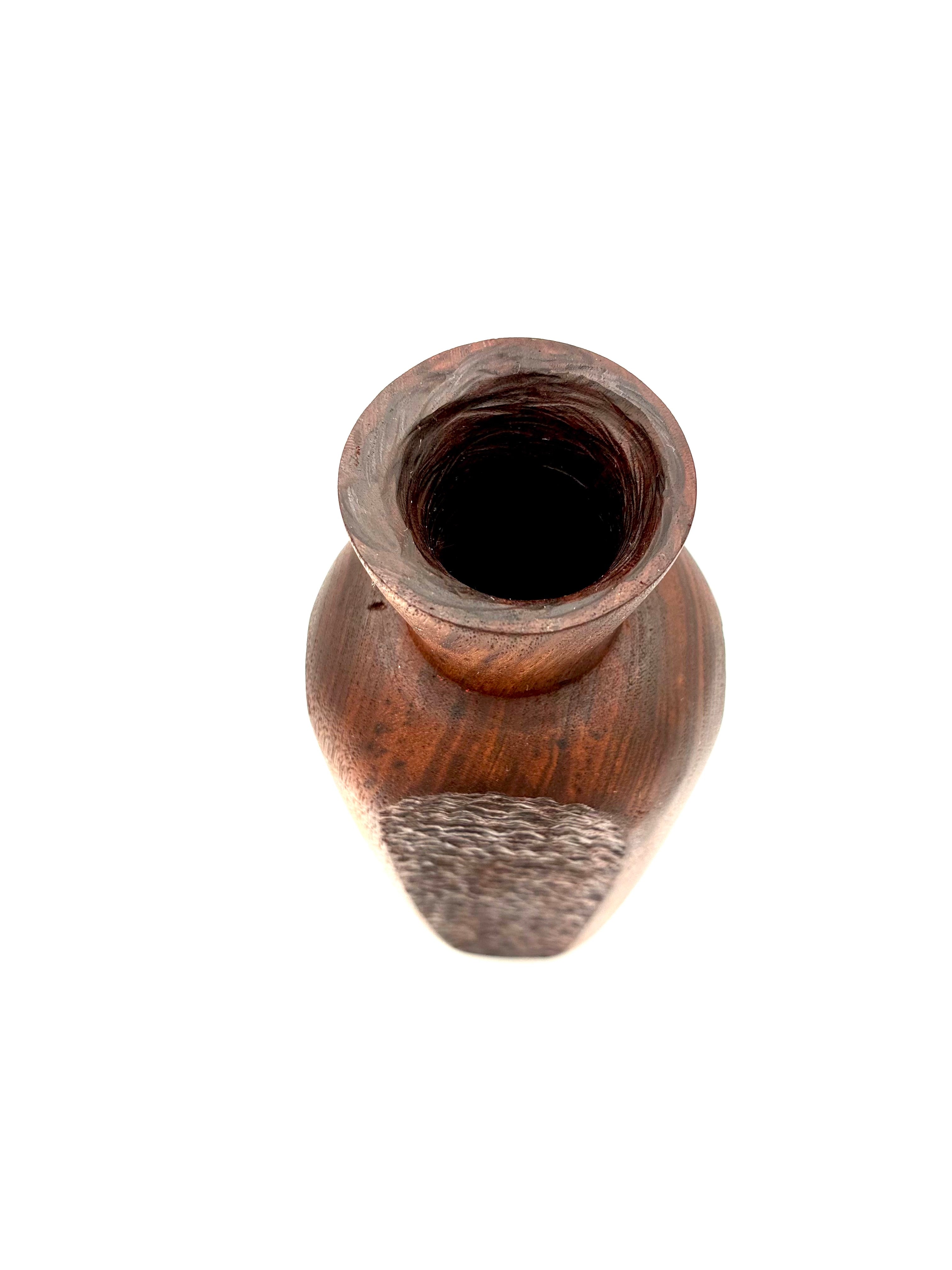 Walnut Bud Vase top view